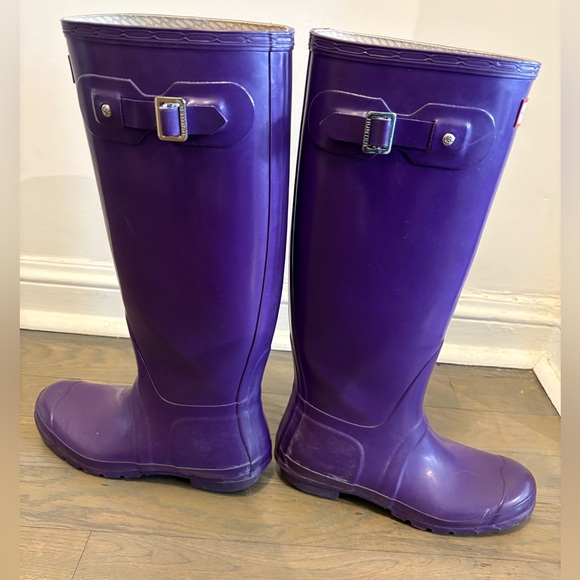 Hunter Tall Rain Boots Purple Gloss – Size 9 EUC - Picture 3 of 10